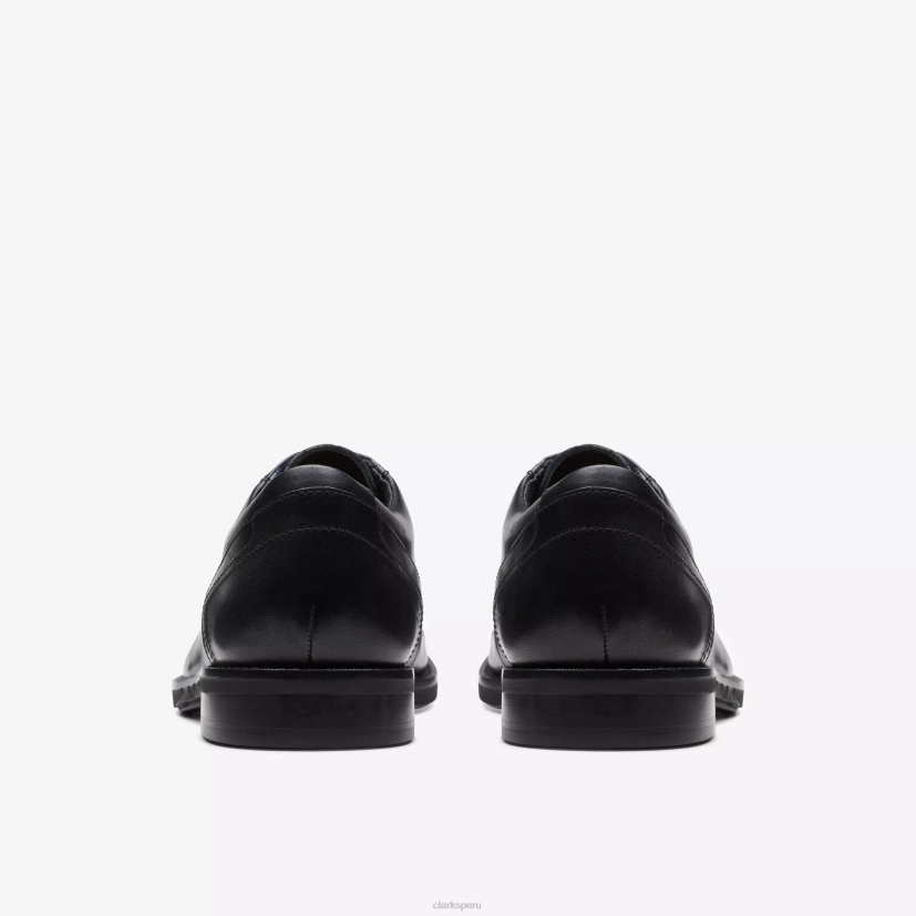HZVP793 un hugh gorra cuero negro Clarks