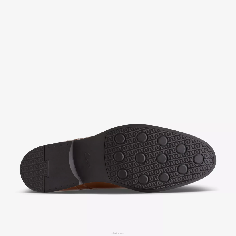 HZVP795 ritmo whiddon cuero bronceado oscuro Clarks