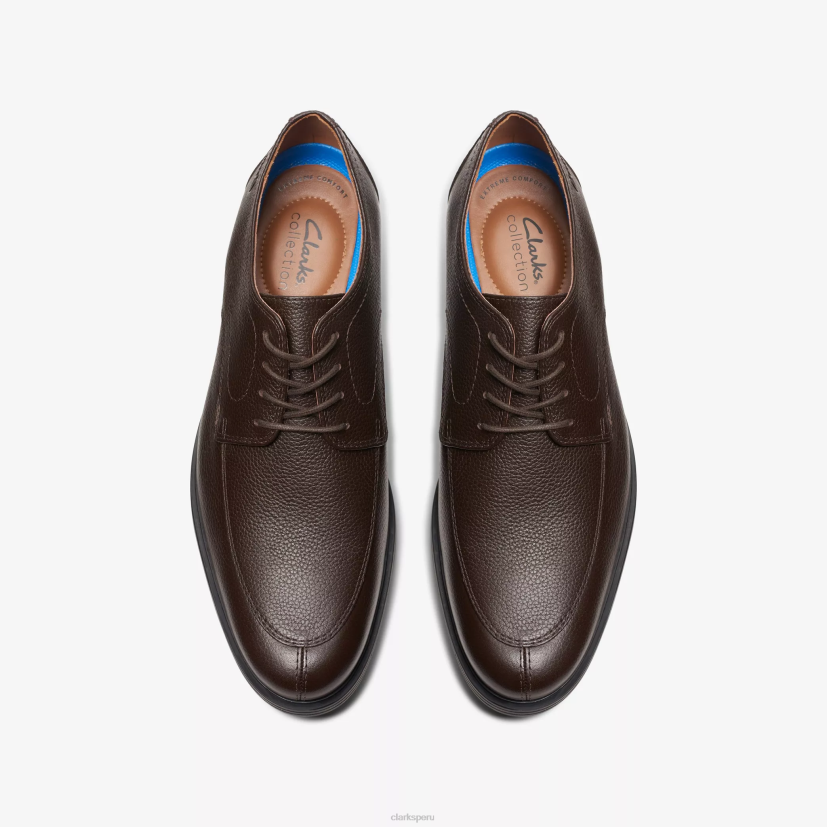 HZVP798 mandil de widdon marrón oscuro caído Clarks