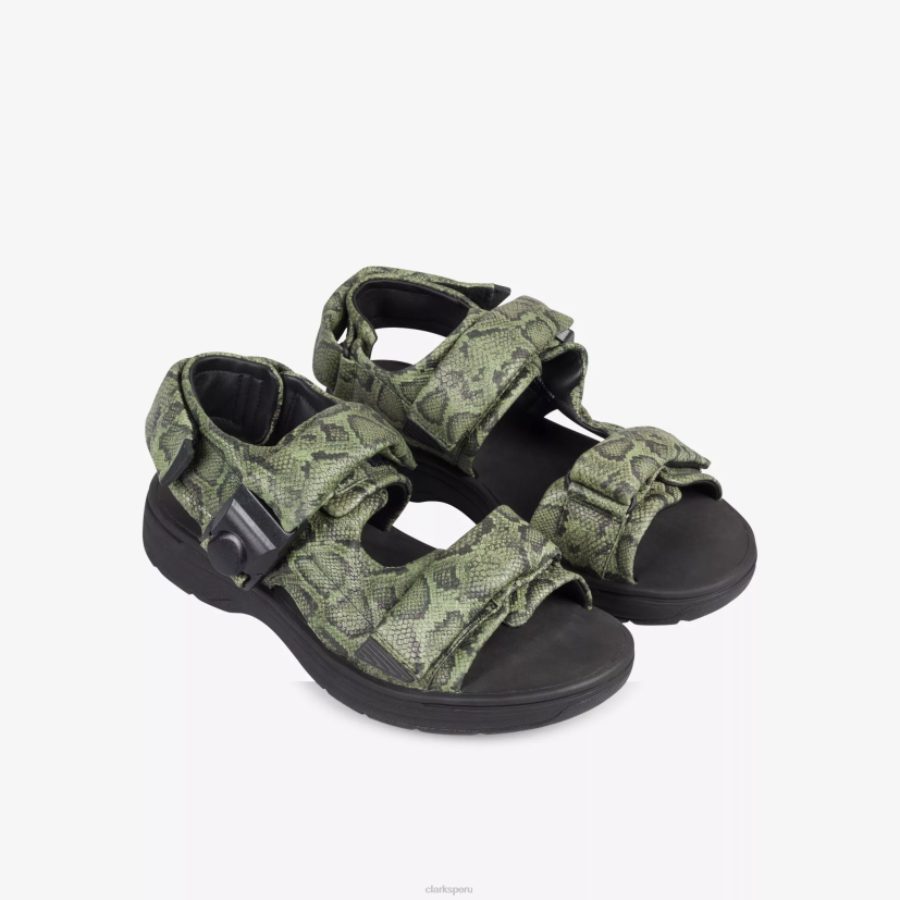 HZVP863 sandalia martine rose para hombre 1 serpiente verde Clarks