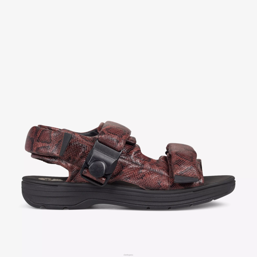 HZVP865 sandalia martine rose para hombre 1 serpiente marrón Clarks