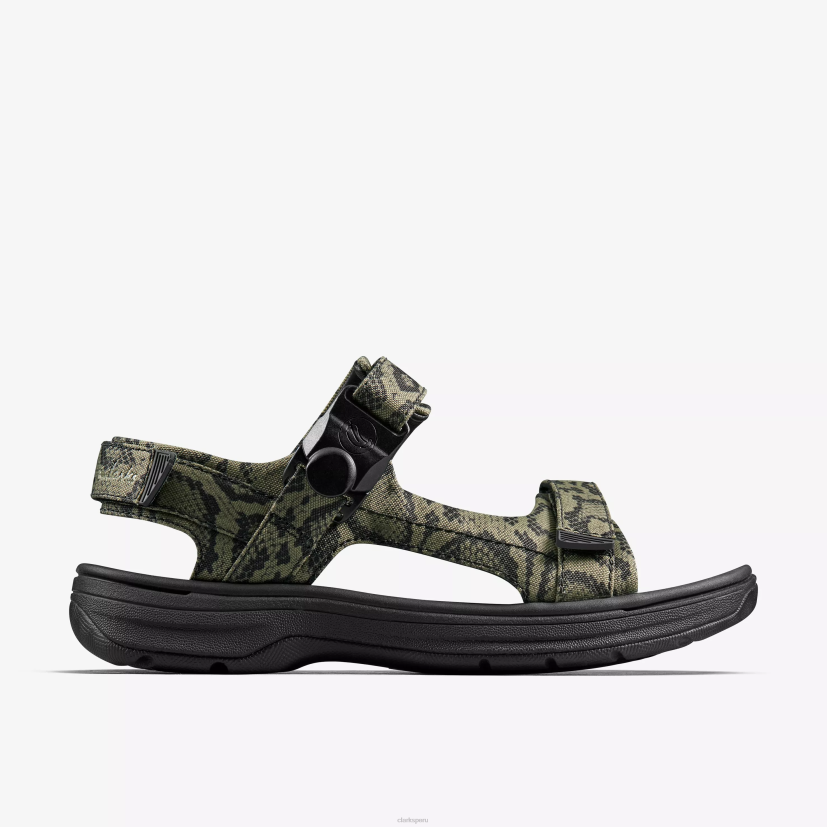 HZVP866 sandalia martine rose para hombre 2 textil verde Clarks