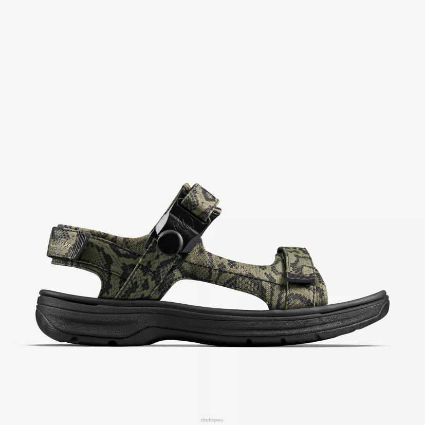 HZVP866 sandalia martine rose para hombre 2 textil verde Clarks