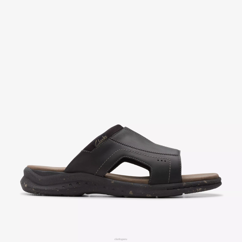 HZVP870 banda walkford cuero negro Clarks