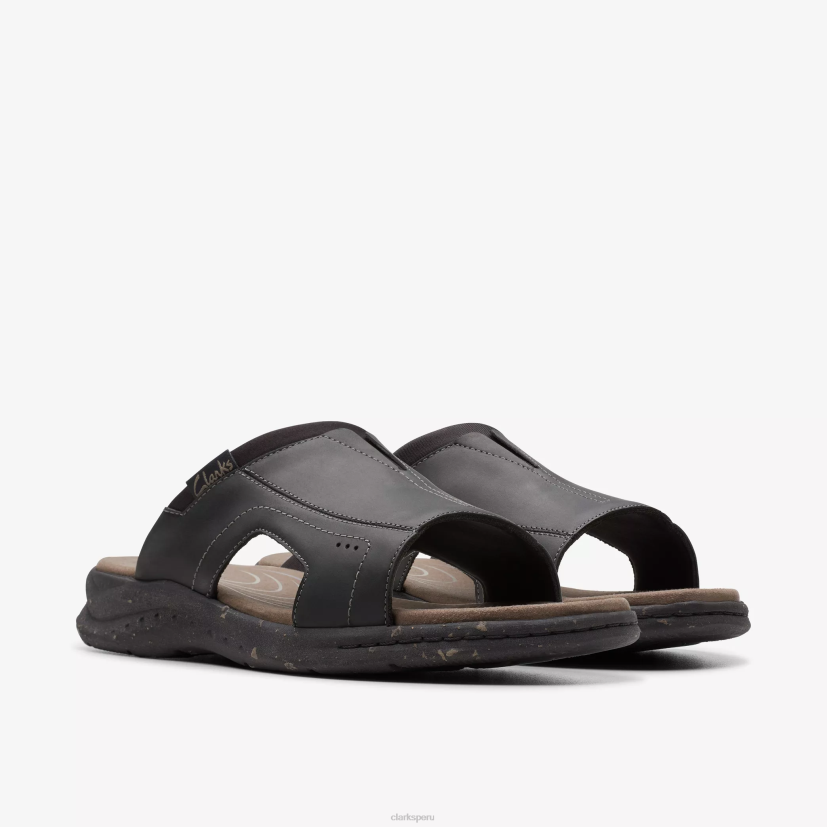HZVP870 banda walkford cuero negro Clarks
