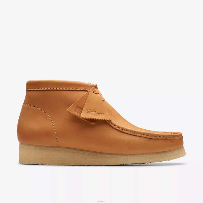HZVP656 bota wallabee cuero bronceado medio Clarks