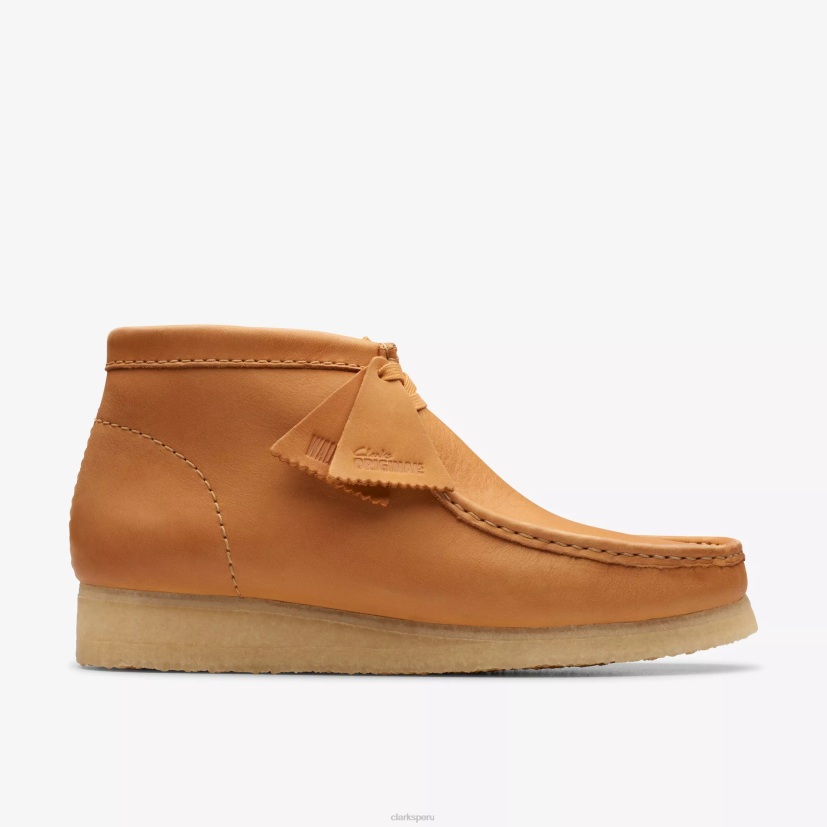 HZVP656 bota wallabee cuero bronceado medio Clarks
