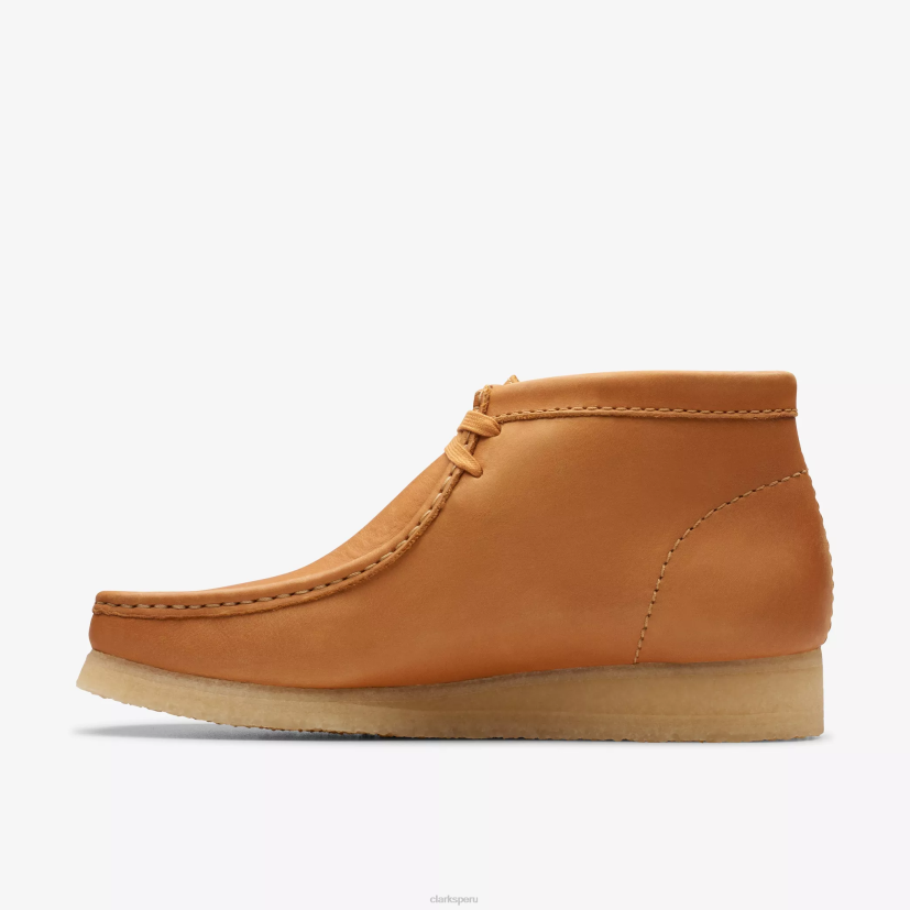 HZVP656 bota wallabee cuero bronceado medio Clarks