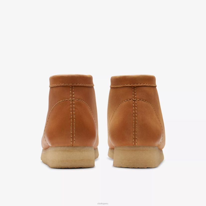 HZVP656 bota wallabee cuero bronceado medio Clarks