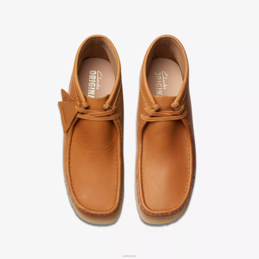 HZVP656 bota wallabee cuero bronceado medio Clarks