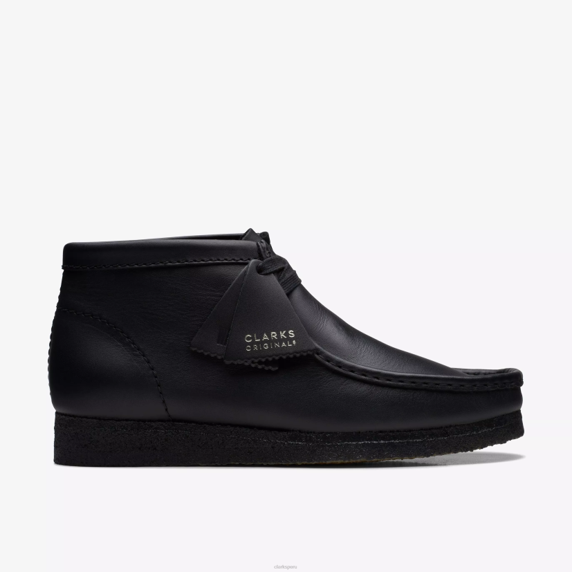 HZVP659 bota wallabee cuero negro Clarks