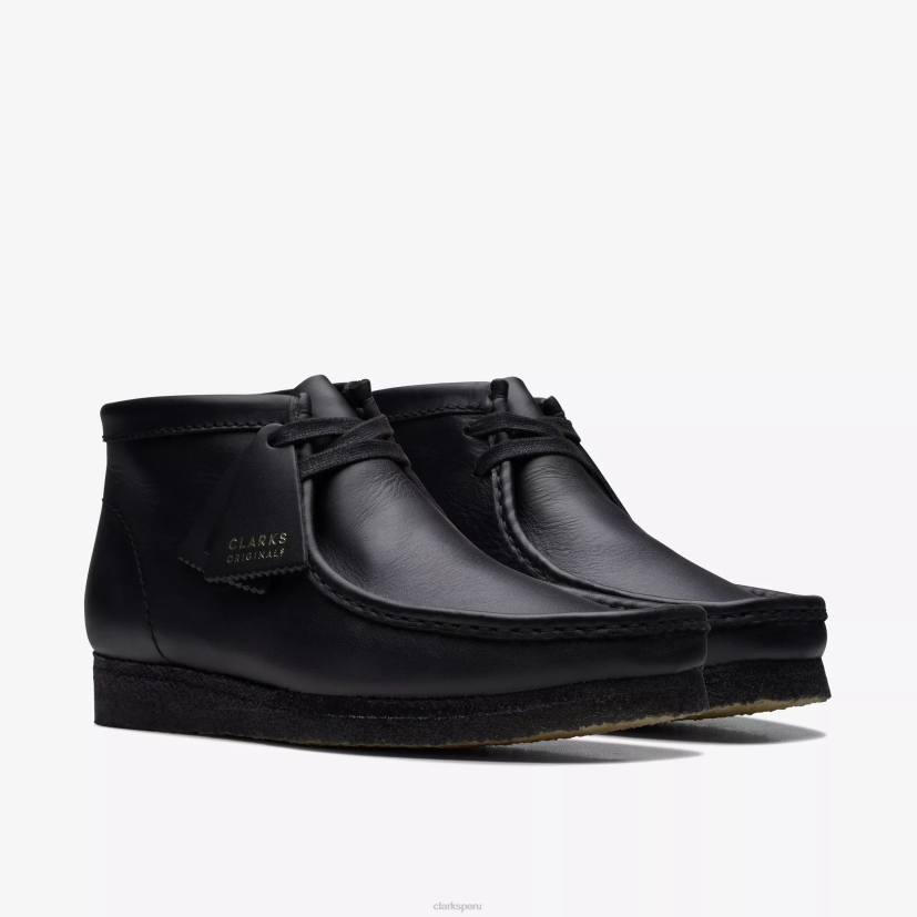HZVP659 bota wallabee cuero negro Clarks