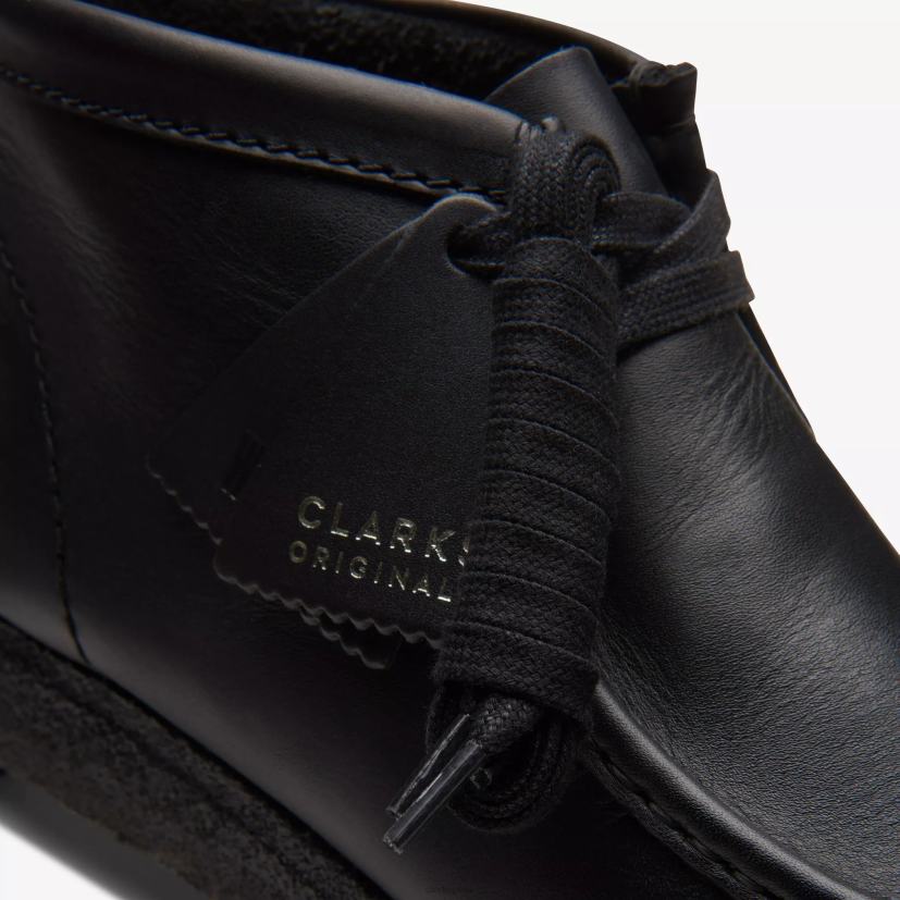 HZVP659 bota wallabee cuero negro Clarks