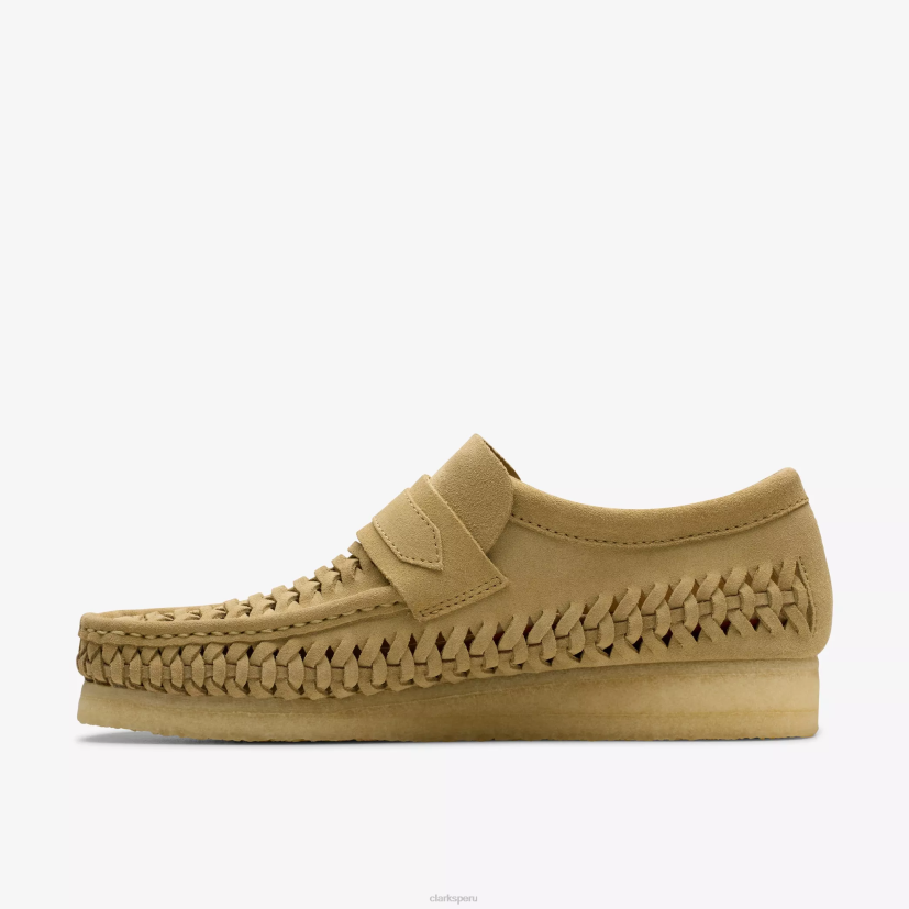 HZVP668 tejido mocasín wallabee gamuza de arce Clarks