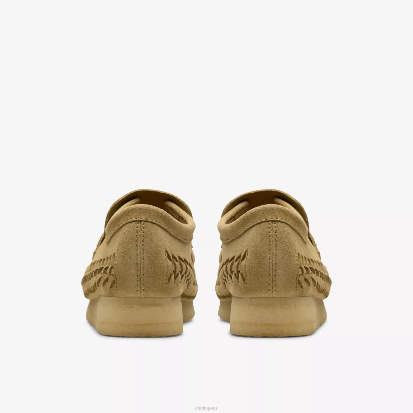 HZVP668 tejido mocasín wallabee gamuza de arce Clarks