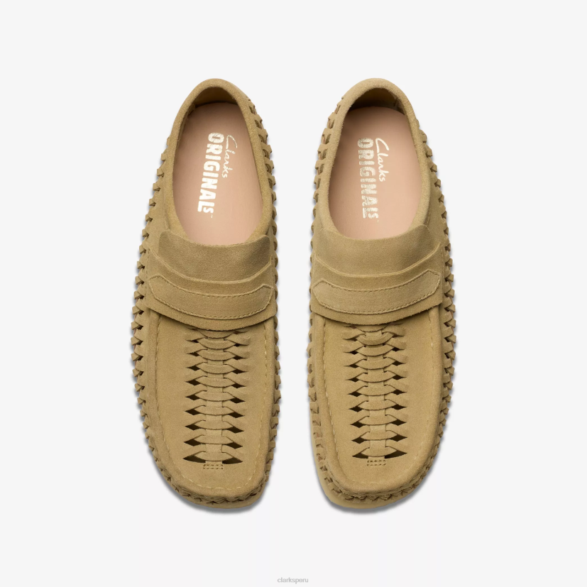HZVP668 tejido mocasín wallabee gamuza de arce Clarks