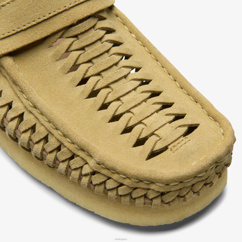 HZVP668 tejido mocasín wallabee gamuza de arce Clarks