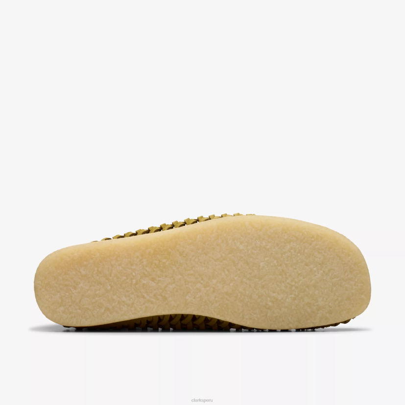 HZVP669 tejido mocasín wallabee ante oliva Clarks