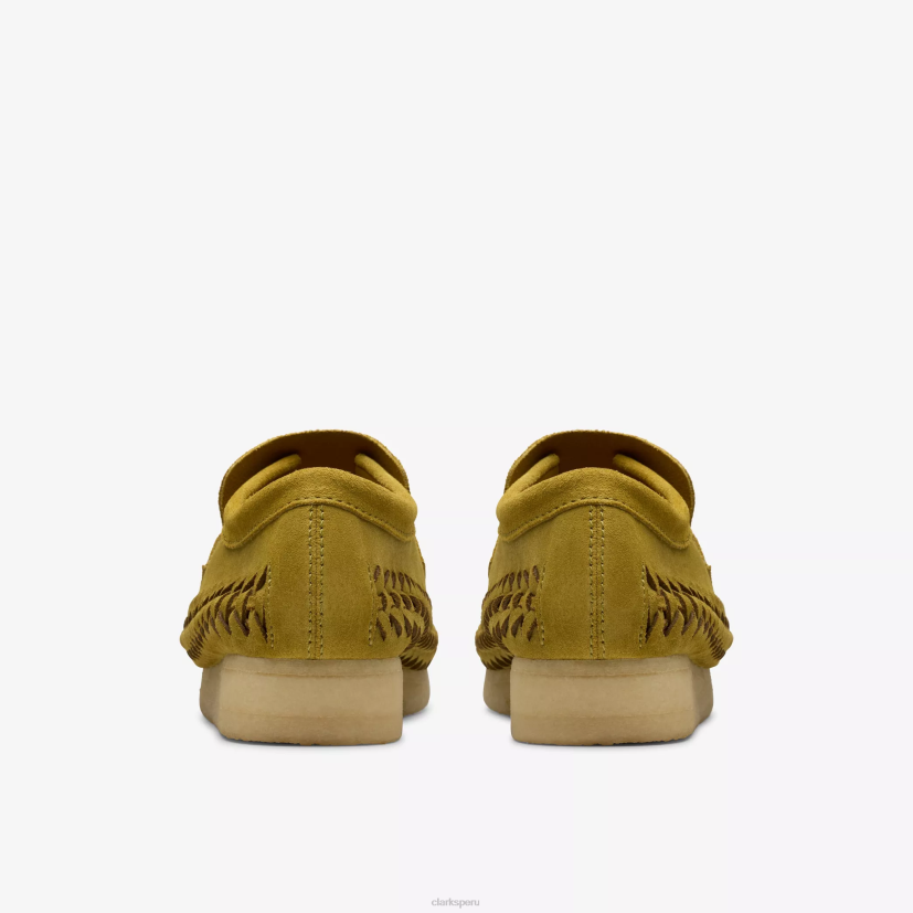HZVP669 tejido mocasín wallabee ante oliva Clarks