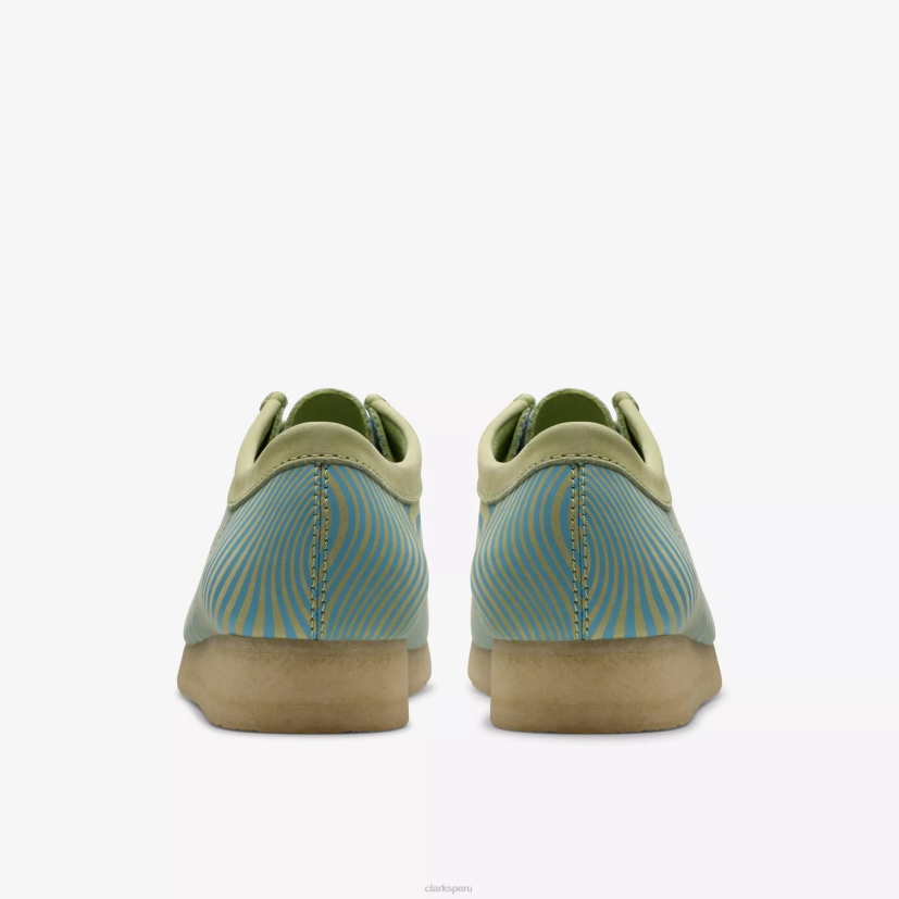 HZVP673 wallabee estampado azul/lima Clarks