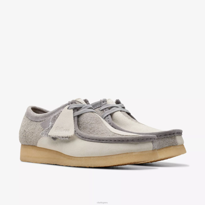 HZVP674 wallabee gris/blanco roto Clarks