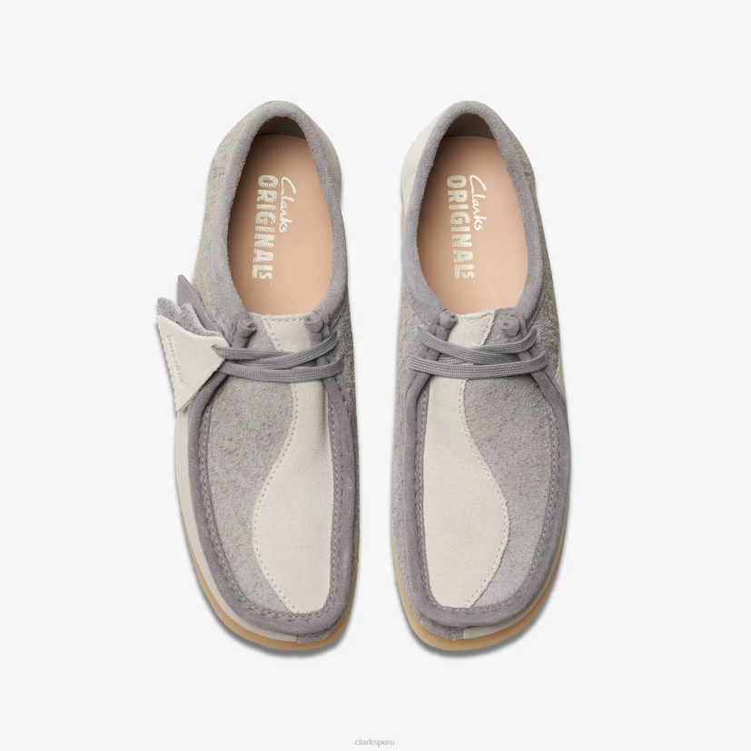 HZVP674 wallabee gris/blanco roto Clarks