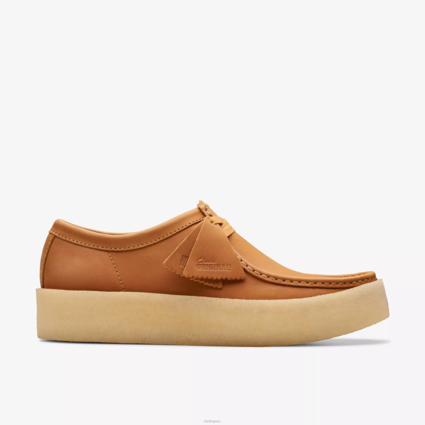 HZVP677 taza wallabee cuero bronceado medio Clarks