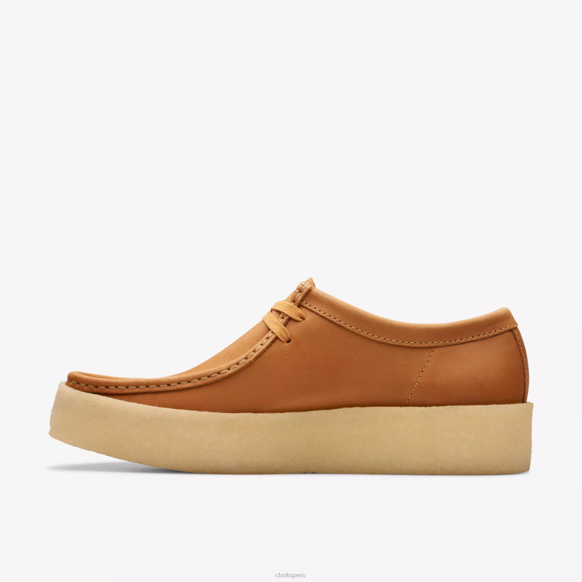 HZVP677 taza wallabee cuero bronceado medio Clarks