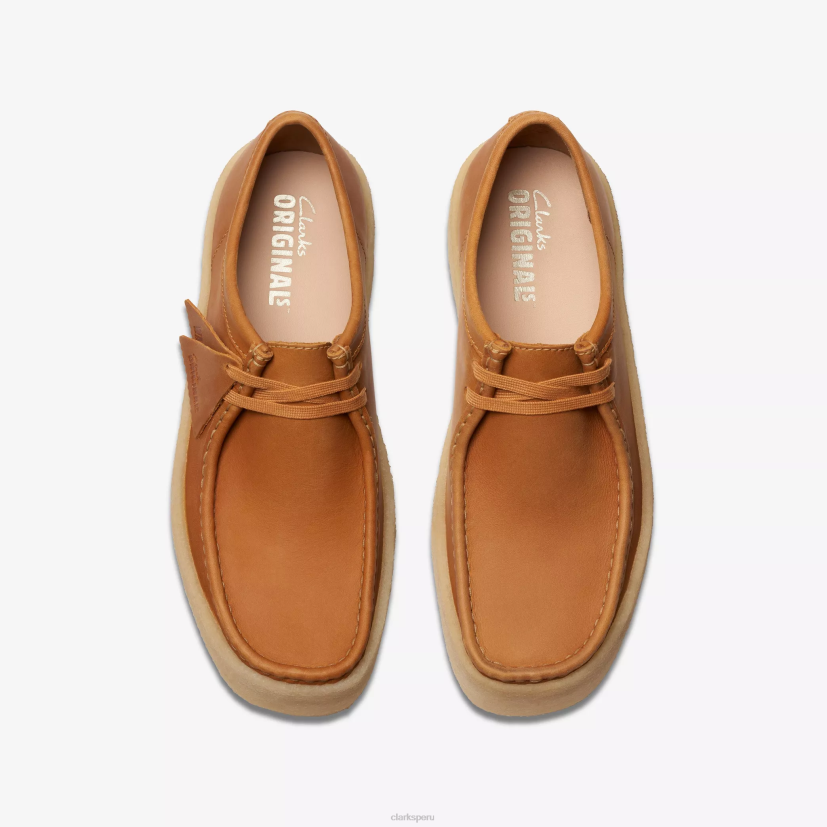 HZVP677 taza wallabee cuero bronceado medio Clarks