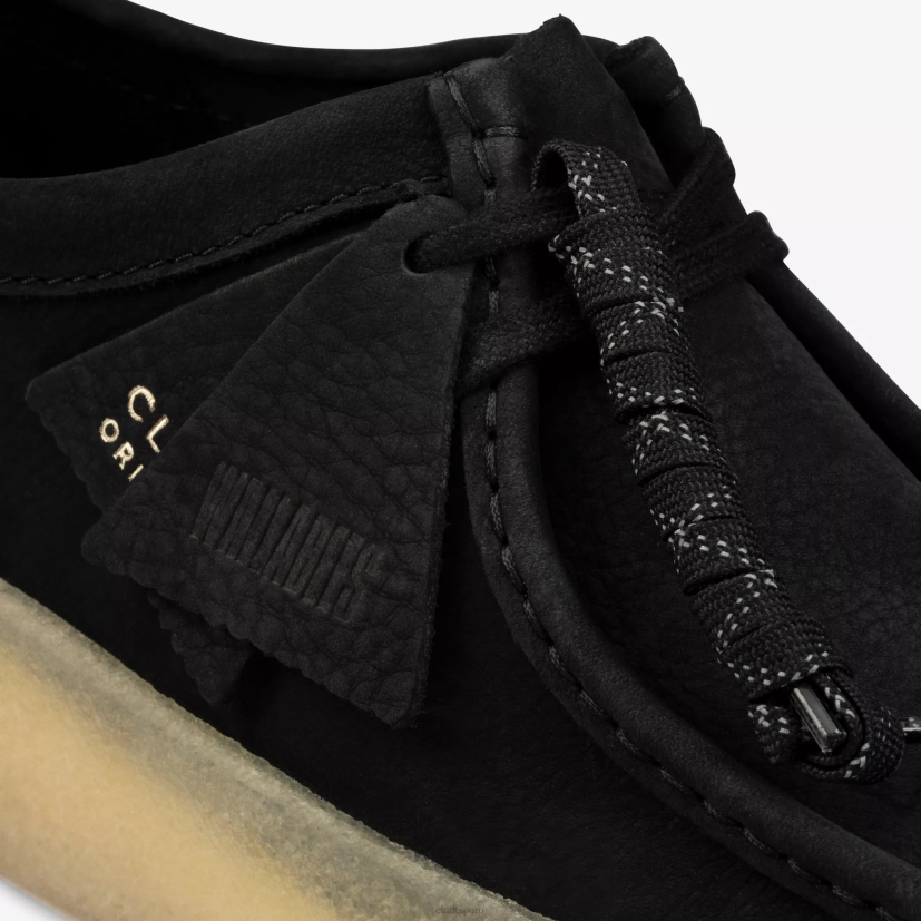 HZVP678 taza wallabee nubuck negro Clarks