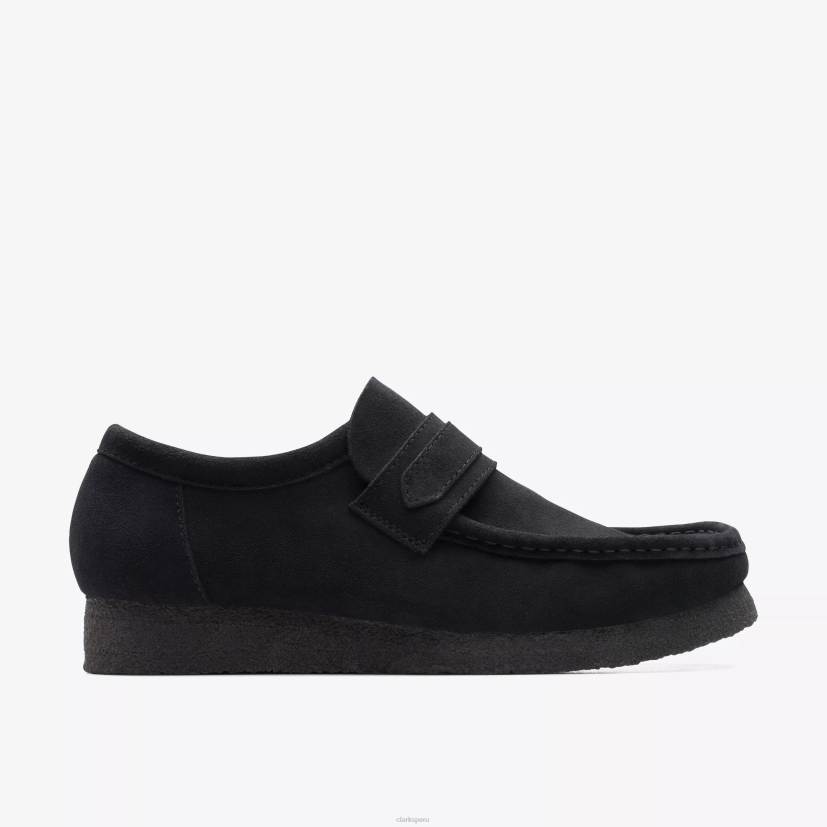 HZVP686 mocasín wallabee ante negro Clarks