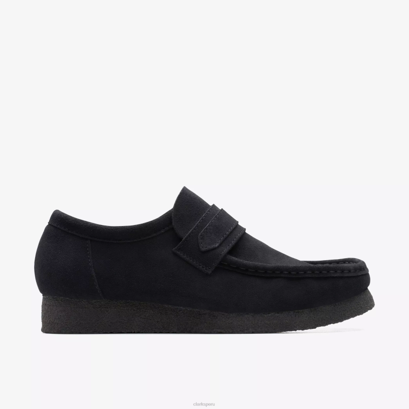 HZVP686 mocasín wallabee ante negro Clarks