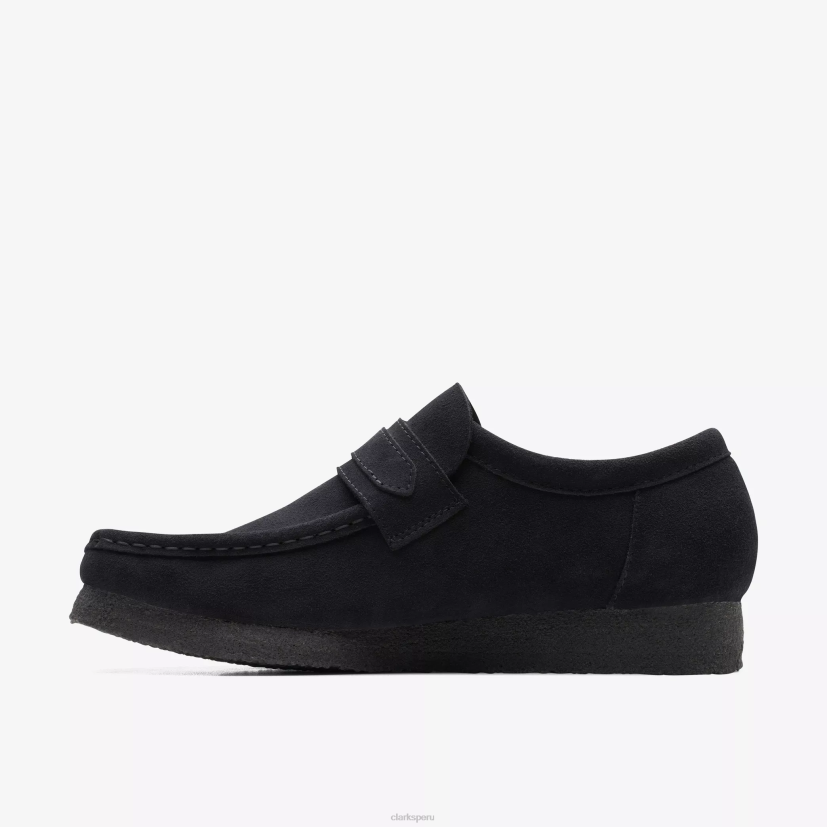 HZVP686 mocasín wallabee ante negro Clarks