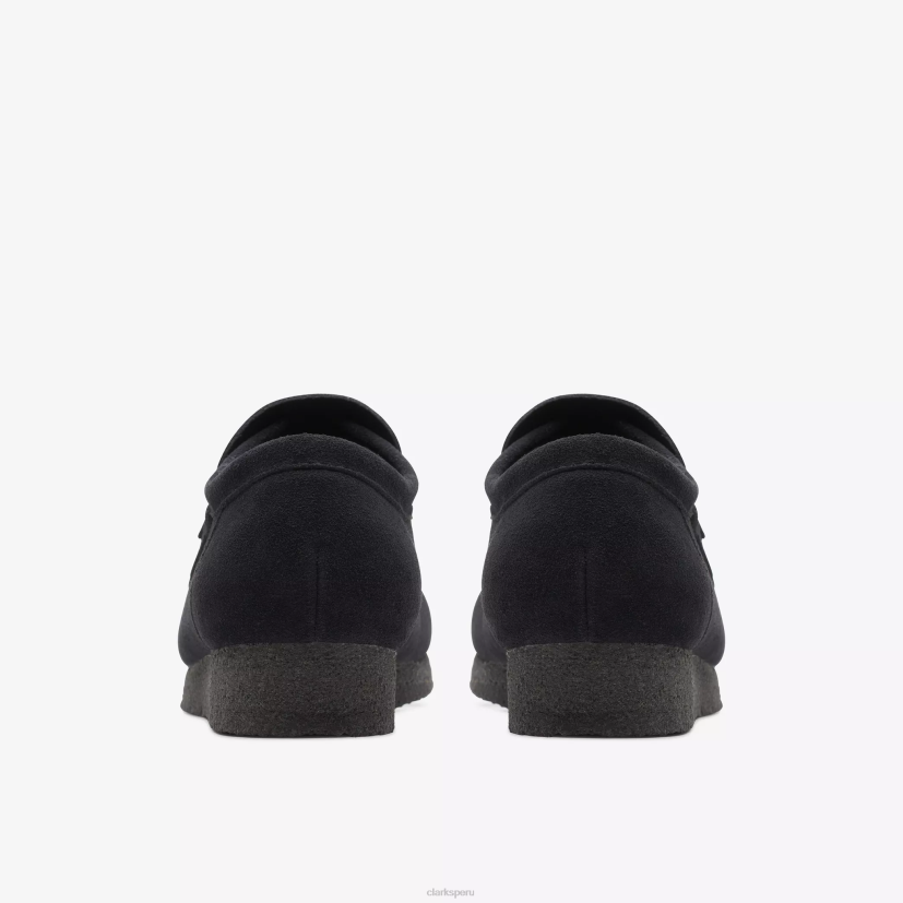 HZVP686 mocasín wallabee ante negro Clarks
