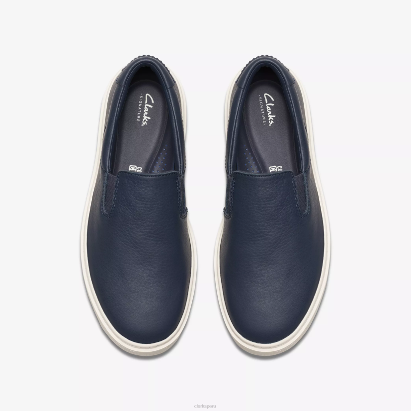 HZVP821 nave rápida ir cuero azul marino Clarks