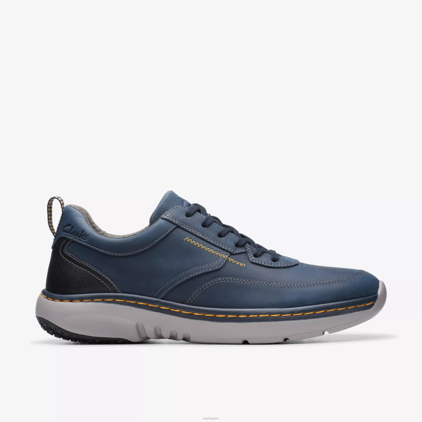 HZVP827 clarks pro encaje cuero azul marino Clarks