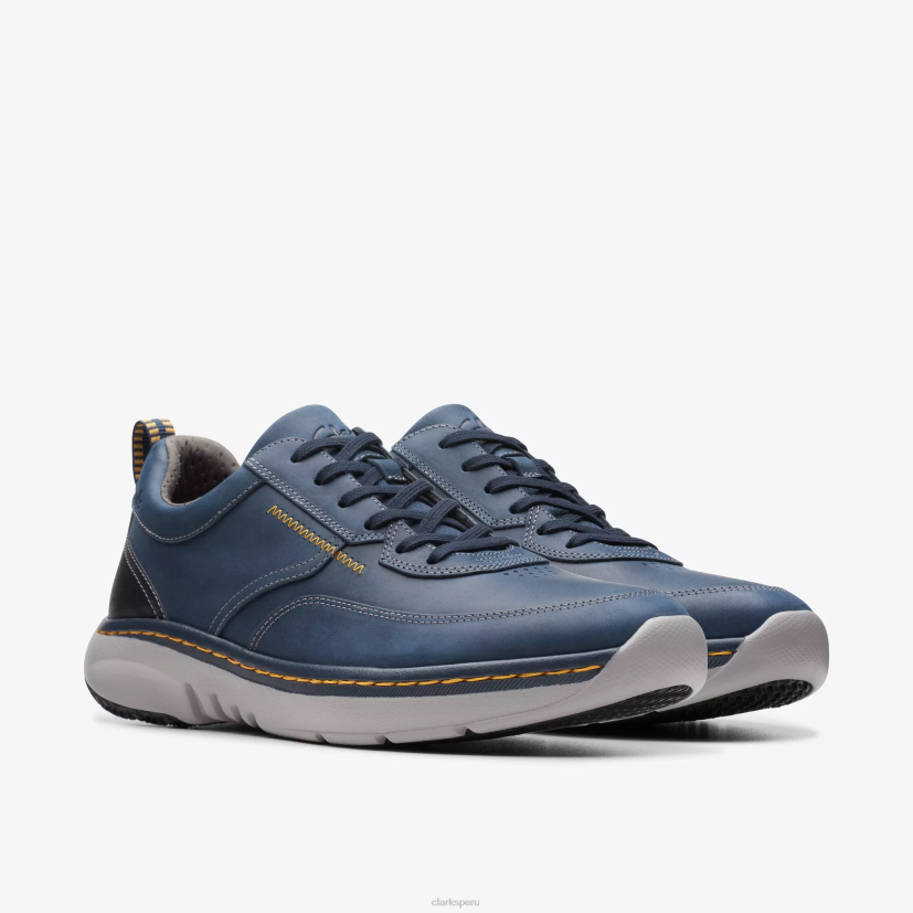 HZVP827 clarks pro encaje cuero azul marino Clarks