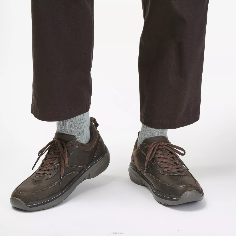 HZVP828 clarks pro encaje marrón oscuro caído Clarks