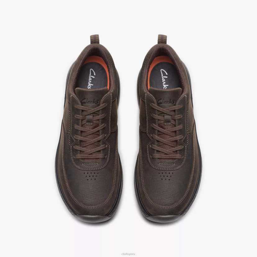 HZVP828 clarks pro encaje marrón oscuro caído Clarks