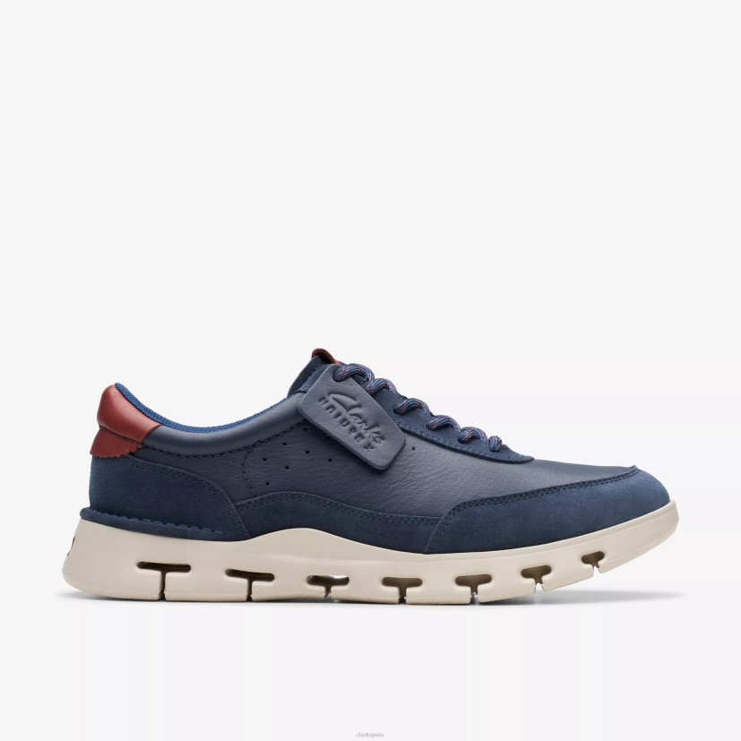 HZVP831 naturaleza x uno cuero azul marino Clarks