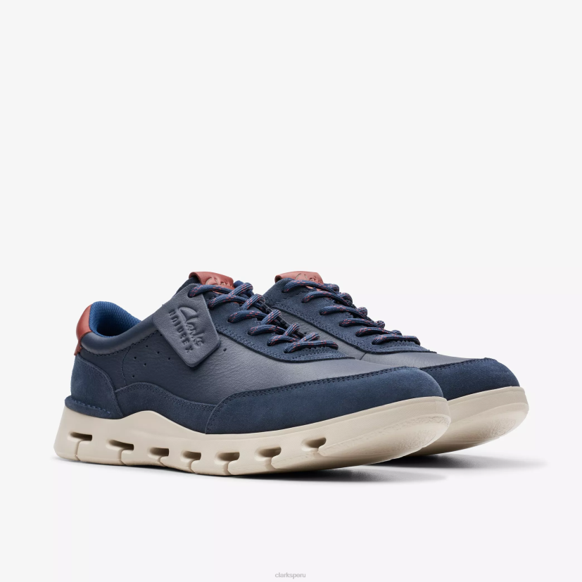 HZVP831 naturaleza x uno cuero azul marino Clarks