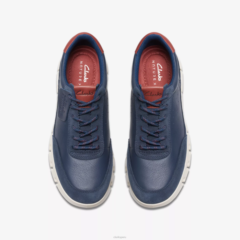 HZVP831 naturaleza x uno cuero azul marino Clarks