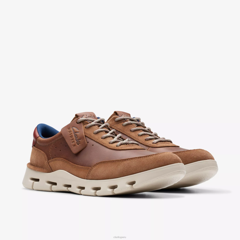 HZVP833 naturaleza x uno cuero bronceado oscuro Clarks