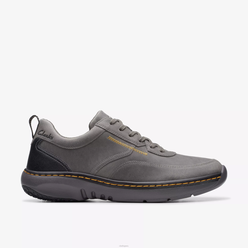 HZVP848 clarks pro encaje cuero gris oscuro Clarks