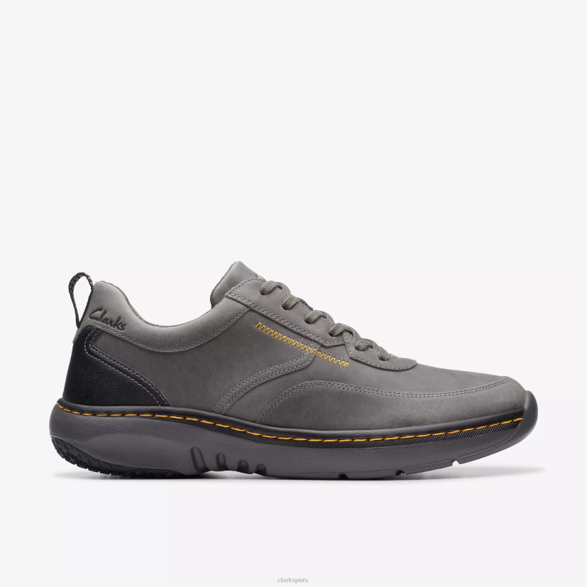 HZVP848 clarks pro encaje cuero gris oscuro Clarks