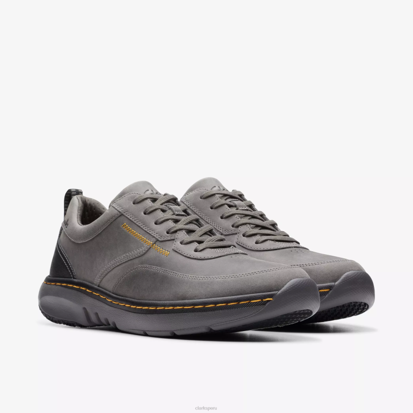 HZVP848 clarks pro encaje cuero gris oscuro Clarks