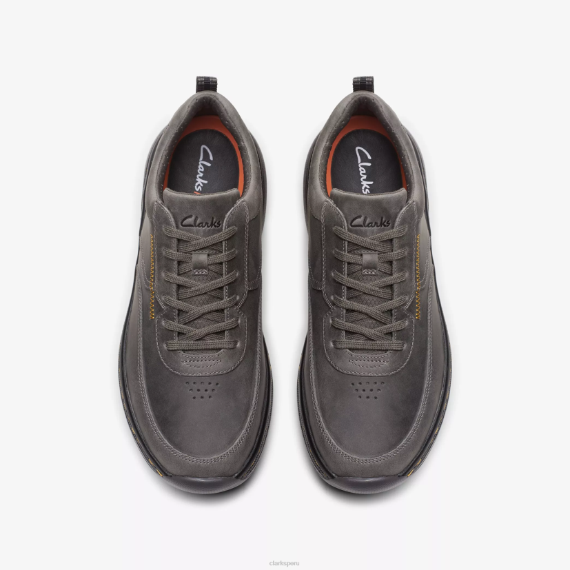 HZVP848 clarks pro encaje cuero gris oscuro Clarks