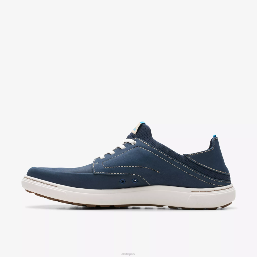 HZVP852 piedra de mapa fácil nubuck azul marino Clarks
