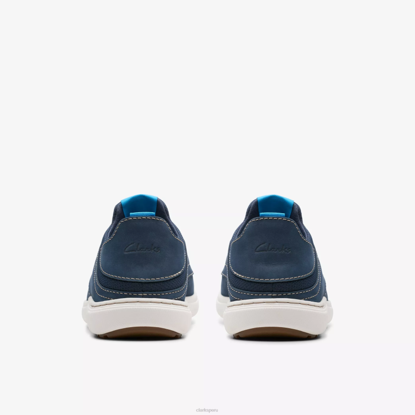 HZVP852 piedra de mapa fácil nubuck azul marino Clarks