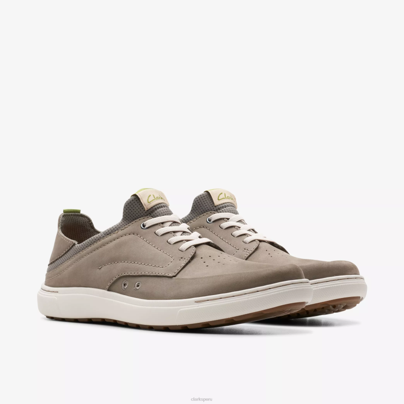 HZVP853 piedra de mapa fácil nubuck gris oscuro Clarks